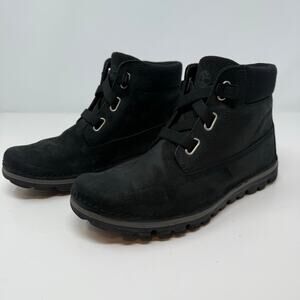 Timberland Hiking Boots Women's 7 Black Suede Leather Hikers Outdoors